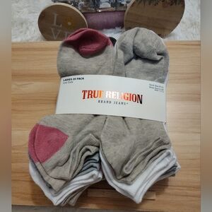 True Religion Women's Low Cut Socks - 20 Pairs  Multicolor One Size Fits Most🆕